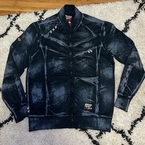 Black and gray zip up